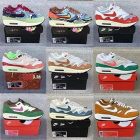 Patta Nike Air Max 1 monarch Retro Low Top Casual Running Shoes-2915  